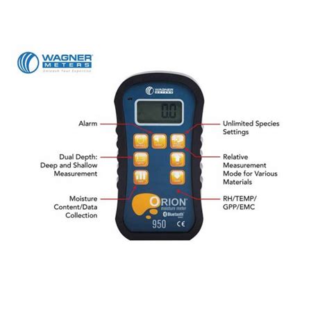 Wagner Orion 950 Smart Pinless Wood Moisture Meter With Internal Emc