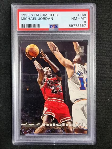 1993 TOPPS STADIUM Club MICHAEL JORDAN 169 PSA 8 65 00 PicClick AU