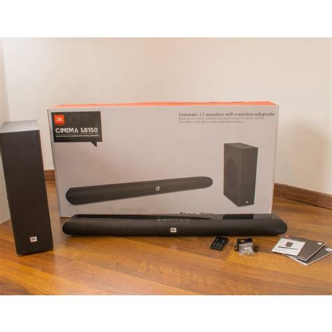 JBL Cinema SB150 2 1 Soundbar Compact Wireless Subwoofer Audio