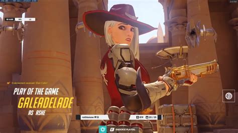 Gale Insane Ashe Gameplay Potg [ Overwatch Season 24 Top 500 ] Youtube