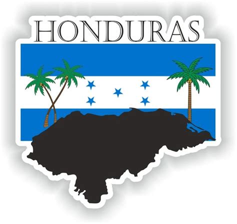 Honduras Sticker Flag Mf For Laptop Book Fridge Guitar Motorcycle