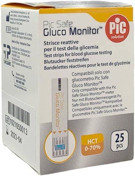 Pikdare Strisce Misurazione Glicemia Pic Gluco Monitor Pezzi