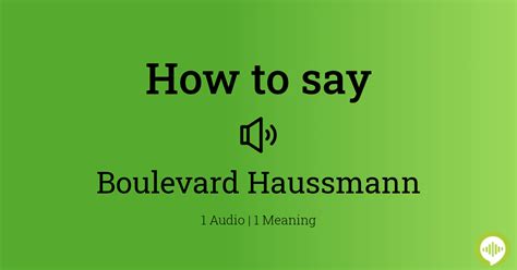 how to pronounce boulevard