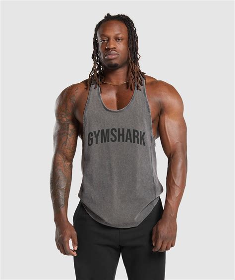 Gymshark Power Washed Stringer Onyx Grey Gymshark