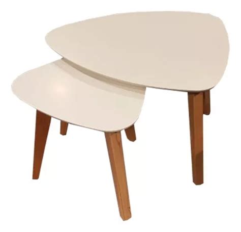 Set Mesita Mesa Ratona Madera Moderna Nordica De Living En Venta En