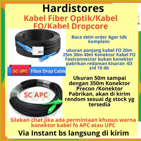 Jual Kabel Fiber Optic FO Precon 100 Meter Siap Pakai Bergaransi 75