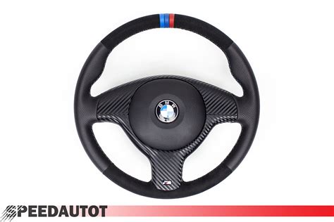 Volant En Cuir Pour BMW M E46 M3 M5 Avec Alcantara Couverture Airbag 3