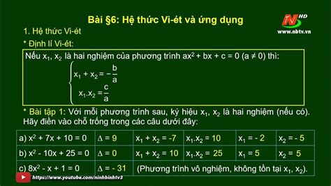 Định Lý Viet Tổng Quát Khám Phá Và Ứng Dụng Trong Toán Học