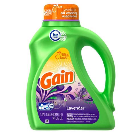 Gain 50 Oz Spring Lavender He Liquid Laundry Detergent 32 Loads