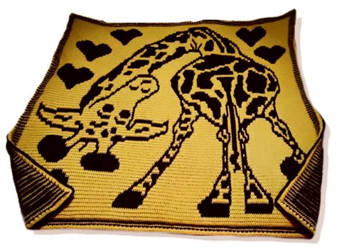 Loveprints Giraffe Blanket Overlay Mosaic Crochet Pattern And Charts