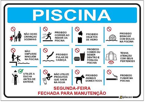 placa de sinalização normas de piscina Iplacas Sinalização