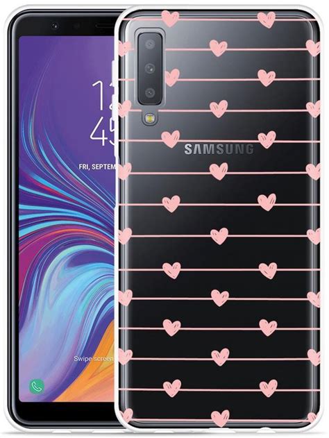 Galaxy A7 2018 Hoesje Pink Love Designed By Cazy Bol