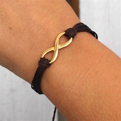 Pulsera De Hilos Simbolo Infinito Dorado Pulseras De Hilo Pulseras