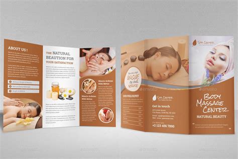 Spa Beauty Salon Trifold Brochure Template Artofit