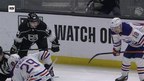 Zach Hyman Vs Sean Durzi January 09 2023 Edmonton Oilers Vs Los