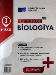 Dim biologiya test toplusu 2019 pdf Kitab yüklə Mir az