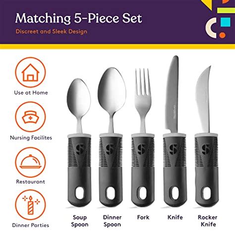 Special Supplies Adaptive Utensils Piece Kitchen Set Wide Non