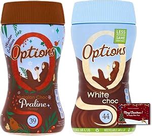 Options Hot Chocolate Bundle Winter Edition Praline And Belgian White G Each Amazon Co