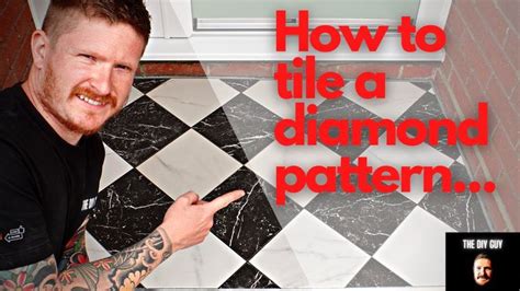 How to Set Out and Lay a Diamond Tile Pattern | Diagonal Tiling ...