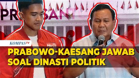 Momen Prabowo Kaesang Jawab Soal Dinasti Politik Usai Usung Gibran