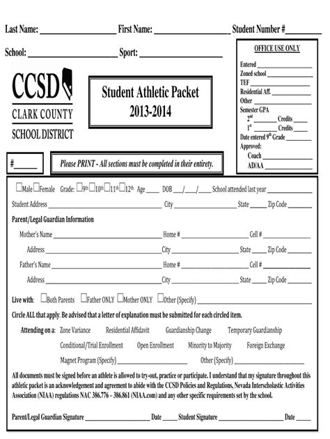 Ccsd Sports Physical Form Fill Online Printable Fillable Blank