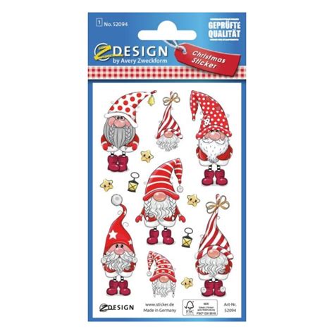 Christmas stickers "Christmas gnomes" | 52094 | Avery Zweckform