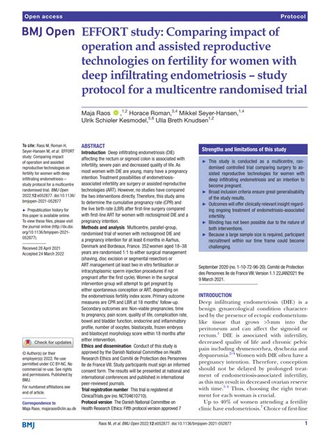 PDF EFFORT Study Comparing Impact Of Operation And Assisted