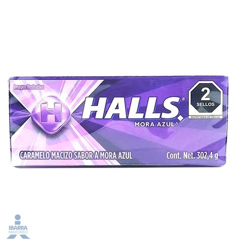 Pastilla Halls Mora Azul 12 Pzas Ibarra Mayoreo