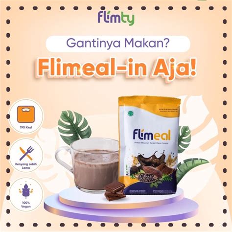 Jual Flimeal Meal Replacement Rasa Coklat By Flimty 1 Sachet Shopee