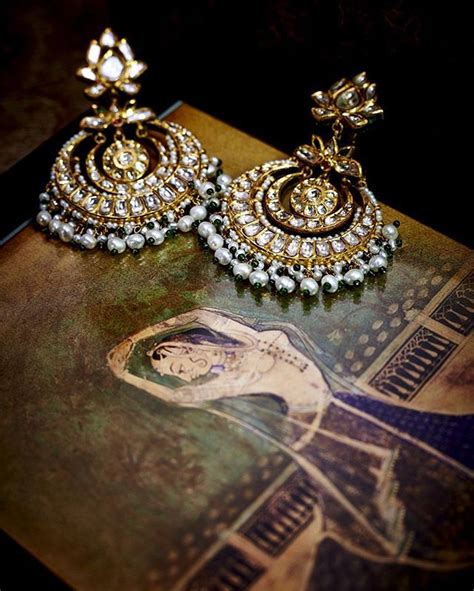 Intricate Jadau Earrings Handcrafted With The Characteristic