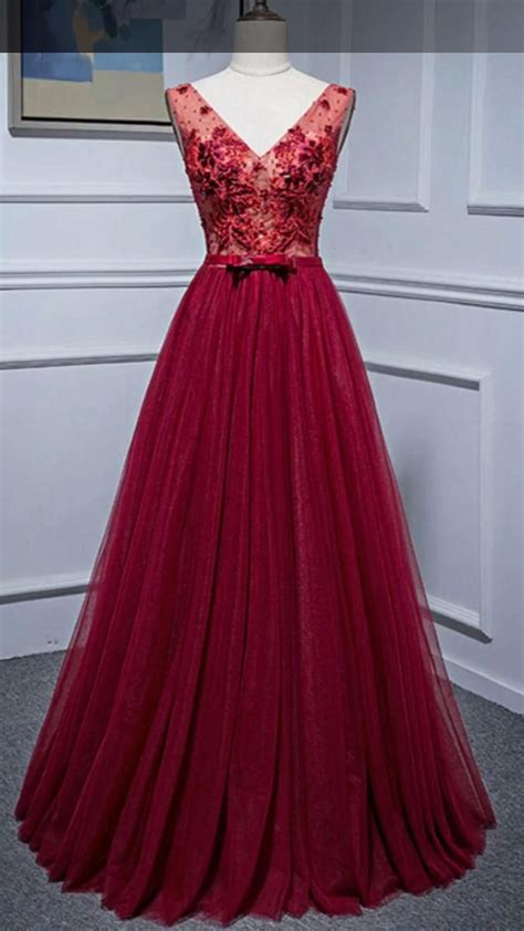 Prom Dresses V Neck Tulle Lace Long Prom Dress Evening Dress Artofit