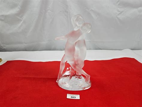 At Auction Lalique Clear And Frosted Deux Danseuses Nude Danc