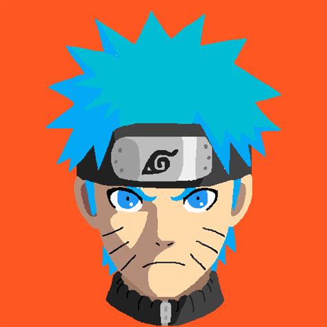 Pixilart - blue hair naruto by LandoGNF