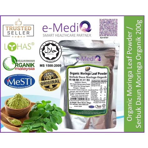 Lohas Organic Moringa Leaf Powder Serbuk Daun Moringa Organik Halal