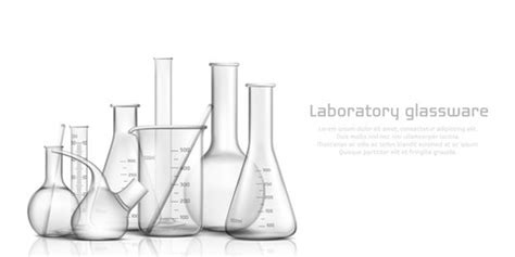 Laboratory Glassware 3d Realistic Set Royalty Free Vector