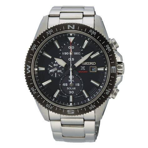 Gents Solar Powered Chronograph Watch On Bracelet SSC705P1