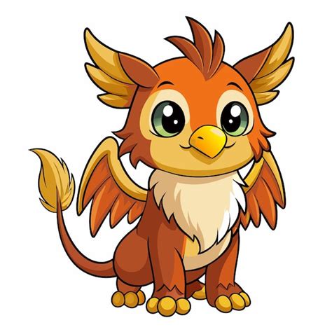 cartoon griffin character vector design premium ai generated vector