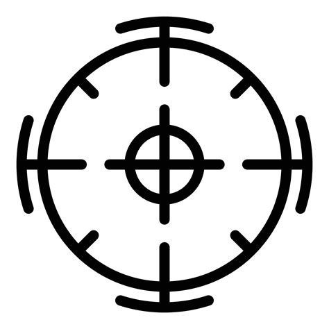 focus point icon outline style  vector art  vecteezy