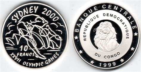 Demokratische Republik Kongo Kongo 1999 10 Francs Olympische Spiele