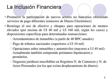 Ley De Inclusi N Financiera Ppt Descargar