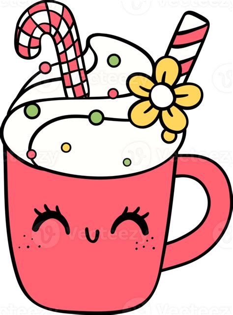 Cute Hot Chocolate Cup With Toppings 51479229 PNG