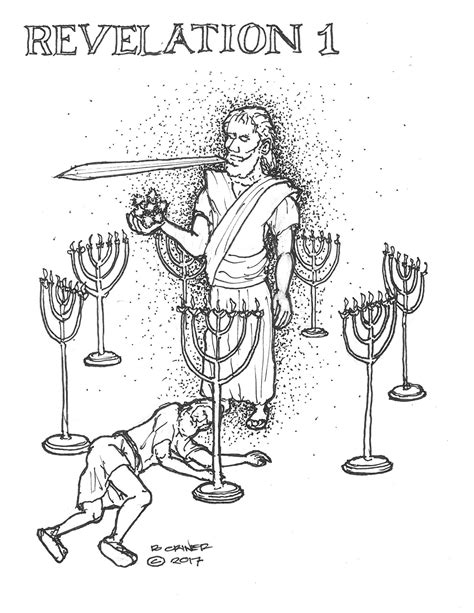Revelation 1 B&W - 2017 July | Revelation 4 coloring page, Revelation