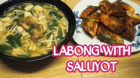 Simple Labong And Saluyot Recipe With Fried Fish Labong Youtube