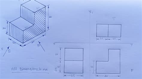 ORTHOGRAPHIC PROJECTION ENGINEERING DRAWING IN HINDI - YouTube