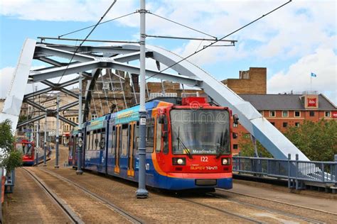 Sheffield Super Tram editorial stock image. Image of english - 113879214