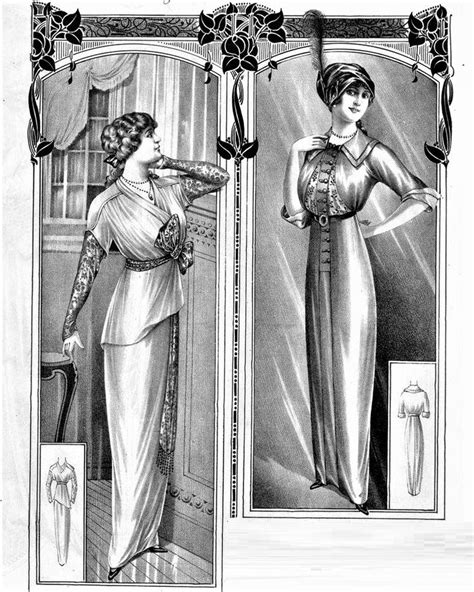 1913 Élégances Féminines Fashion illustration vintage Edwardian