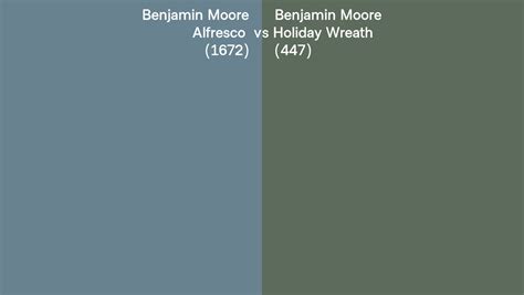 Benjamin Moore Alfresco Vs Holiday Wreath Side By Side Comparison