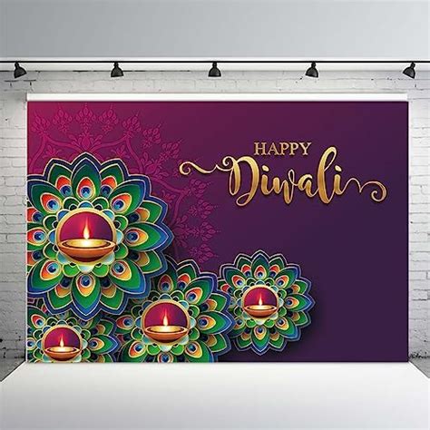 Amazon MEHOFOND 7x5ft Happy Diwali Party Backdrop Decorations