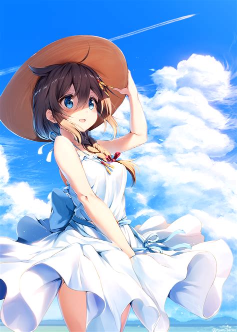 Anime Girl In A Blue Dress