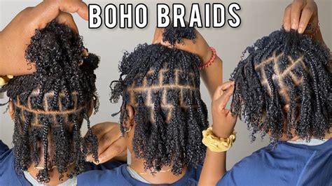 I TRIED THE VIRAL BOHO BRAIDS ON MY SHORT NATURAL HAIR No Added Hair